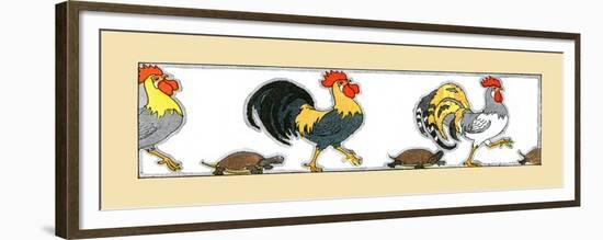 Roosters And Turtles-Maud & Miska Petersham-Framed Premium Giclee Print