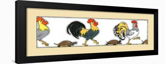 Roosters And Turtles-Maud & Miska Petersham-Framed Art Print