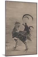 Roosters, Hen, and Chicks, Left of a Pair, 1795 (Ink on Paper) (Pair to 3742190)-Ito Jakuchu-Mounted Giclee Print