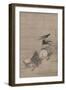 Roosters, Hen, and Chicks, right of a Pair, 1795 (Ink on Paper) (Pair to 3742191)-Ito Jakuchu-Framed Giclee Print