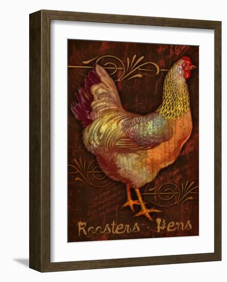 Roosters & Hens-Kate Ward Thacker-Framed Giclee Print