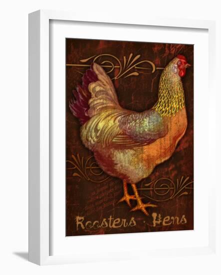 Roosters & Hens-Kate Ward Thacker-Framed Giclee Print