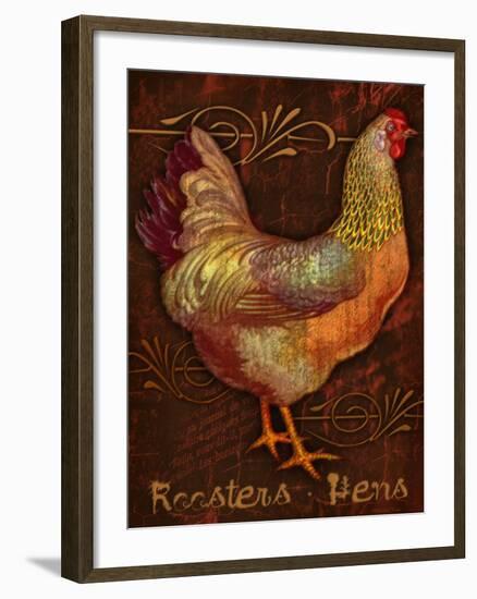 Roosters & Hens-Kate Ward Thacker-Framed Giclee Print