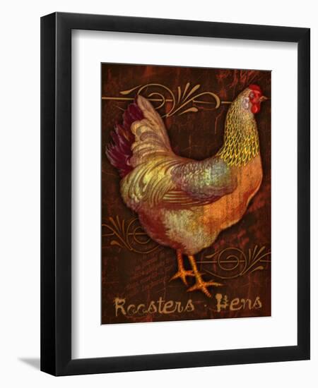 Roosters & Hens-Kate Ward Thacker-Framed Premium Giclee Print