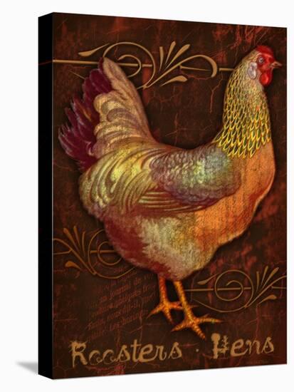 Roosters & Hens-Kate Ward Thacker-Stretched Canvas