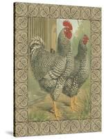 Roosters II-Cassel-Stretched Canvas