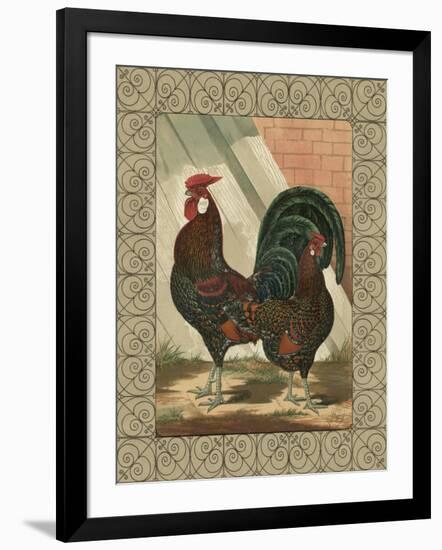 Roosters V-Cassel-Framed Art Print