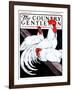 "Roosting Rooster and Hens," Country Gentleman Cover, December 8, 1923-Paul Bransom-Framed Giclee Print