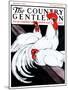 "Roosting Rooster and Hens," Country Gentleman Cover, December 8, 1923-Paul Bransom-Mounted Giclee Print