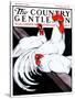 "Roosting Rooster and Hens," Country Gentleman Cover, December 8, 1923-Paul Bransom-Stretched Canvas