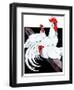 Roosting Rooster & Hens-Paul Bransom-Framed Giclee Print