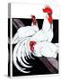 Roosting Rooster & Hens-Paul Bransom-Stretched Canvas