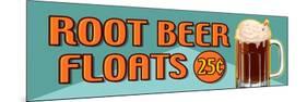 Root Beer Floats 25 Cents Oblong-Retroplanet-Mounted Premium Giclee Print
