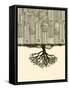 Root of the Big City.-RYGER-Framed Stretched Canvas