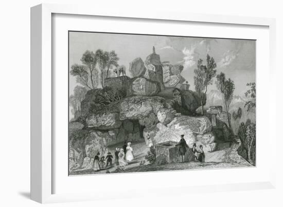 Rooter Rocks, Peak District-Thomas Allom-Framed Art Print