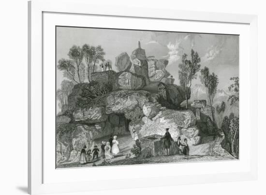 Rooter Rocks, Peak District-Thomas Allom-Framed Premium Giclee Print