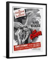 ROPE, (aka LA CORDE), French poster, from left: Farley Granger, James Stewart, 1948-null-Framed Art Print