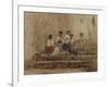 Rope Braiders (W/C on Paper)-Antoine Auguste Ernest Herbert or Hebert-Framed Giclee Print