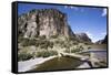 Rope Bridge, Quatro Canyones and the Apurimac River, in the Andes, Peru, South America-Peter Groenendijk-Framed Stretched Canvas