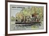 Rope Ferry across the River Seine, France, 16th Century-null-Framed Giclee Print