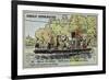 Rope Ferry across the River Seine, France, 16th Century-null-Framed Giclee Print