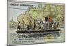 Rope Ferry across the River Seine, France, 16th Century-null-Mounted Giclee Print