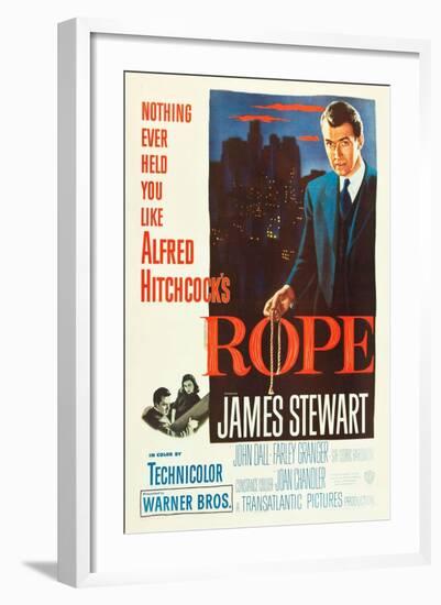 ROPE, poster art, James Stewart, 1948-null-Framed Art Print