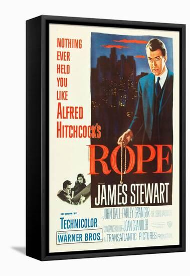 ROPE, poster art, James Stewart, 1948-null-Framed Stretched Canvas