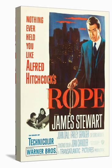 ROPE, poster art, James Stewart, 1948-null-Stretched Canvas