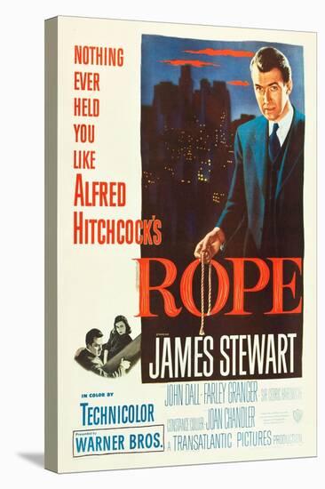 ROPE, poster art, James Stewart, 1948-null-Stretched Canvas