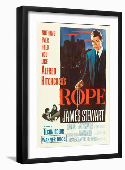 ROPE, poster art, James Stewart, 1948-null-Framed Art Print