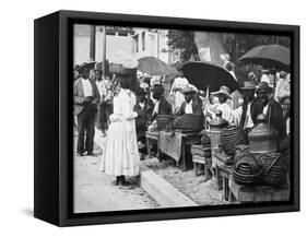 Rope Tobacco Sellers, Jamaica, C1905-Adolphe & Son Duperly-Framed Stretched Canvas