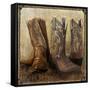 Roped in Boots-Art Licensing Studio-Framed Stretched Canvas