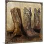 Roped in Boots-Art Licensing Studio-Mounted Giclee Print