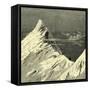 Roped Together on a Snow Slope Switzerland-null-Framed Stretched Canvas
