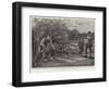 Ropemaking in Bavaria, a Scene in Landsberg-Clement Flower-Framed Giclee Print