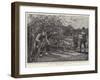 Ropemaking in Bavaria, a Scene in Landsberg-Clement Flower-Framed Giclee Print