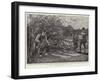 Ropemaking in Bavaria, a Scene in Landsberg-Clement Flower-Framed Giclee Print