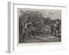 Ropemaking in Bavaria, a Scene in Landsberg-Clement Flower-Framed Giclee Print