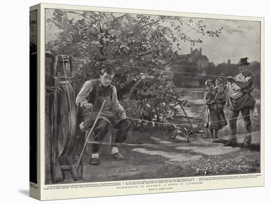 Ropemaking in Bavaria, a Scene in Landsberg-Clement Flower-Stretched Canvas