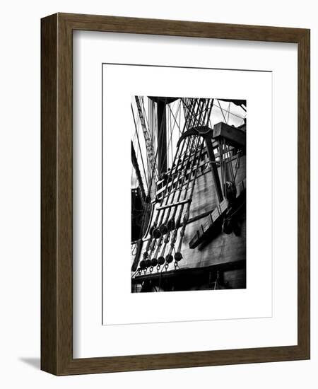 Ropes and Anchor El Galeon, Authentic Replica of 17th Century Spanish Galleon at Pier 84, New York-Philippe Hugonnard-Framed Art Print