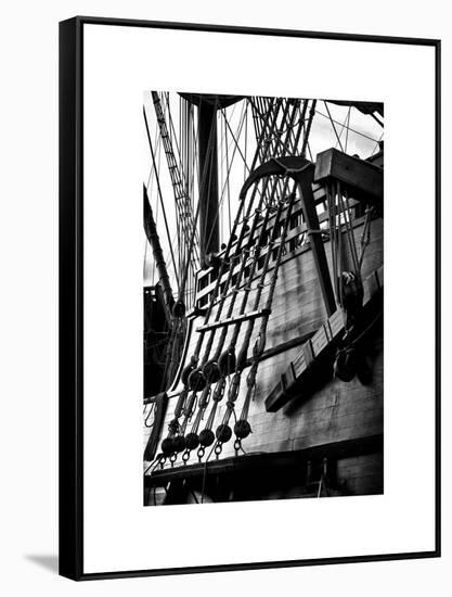 Ropes and Anchor El Galeon, Authentic Replica of 17th Century Spanish Galleon at Pier 84, New York-Philippe Hugonnard-Framed Stretched Canvas