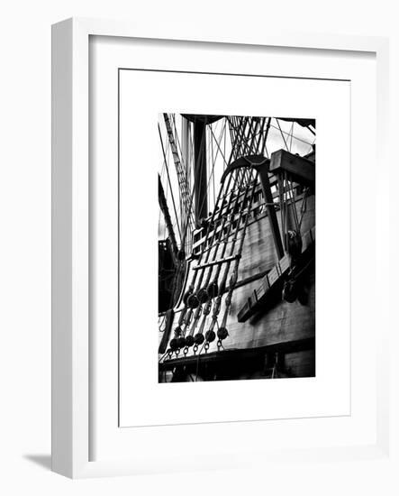 Ropes and Anchor El Galeon, Authentic Replica of 17th Century Spanish Galleon at Pier 84, New York-Philippe Hugonnard-Framed Art Print