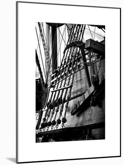Ropes and Anchor El Galeon, Authentic Replica of 17th Century Spanish Galleon at Pier 84, New York-Philippe Hugonnard-Mounted Art Print