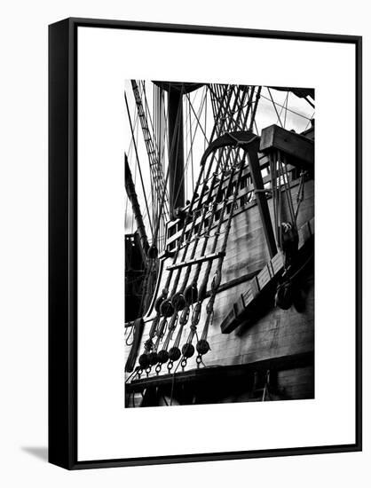 Ropes and Anchor El Galeon, Authentic Replica of 17th Century Spanish Galleon at Pier 84, New York-Philippe Hugonnard-Framed Stretched Canvas