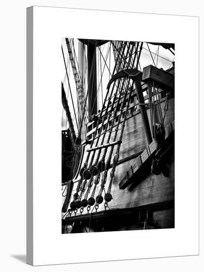 Ropes and Anchor El Galeon, Authentic Replica of 17th Century Spanish Galleon at Pier 84, New York-Philippe Hugonnard-Stretched Canvas