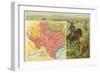 Roping Longhorn, Map-null-Framed Premium Giclee Print