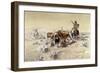 Roping the Longhorns-Charles Marion Russell-Framed Giclee Print