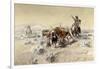 Roping the Longhorns-Charles Marion Russell-Framed Giclee Print