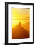 Roque Bentayga and Tenerife in Distance, Gran Canaria, Canary Islands, Spain, Atlantic, Europe-Markus Lange-Framed Photographic Print